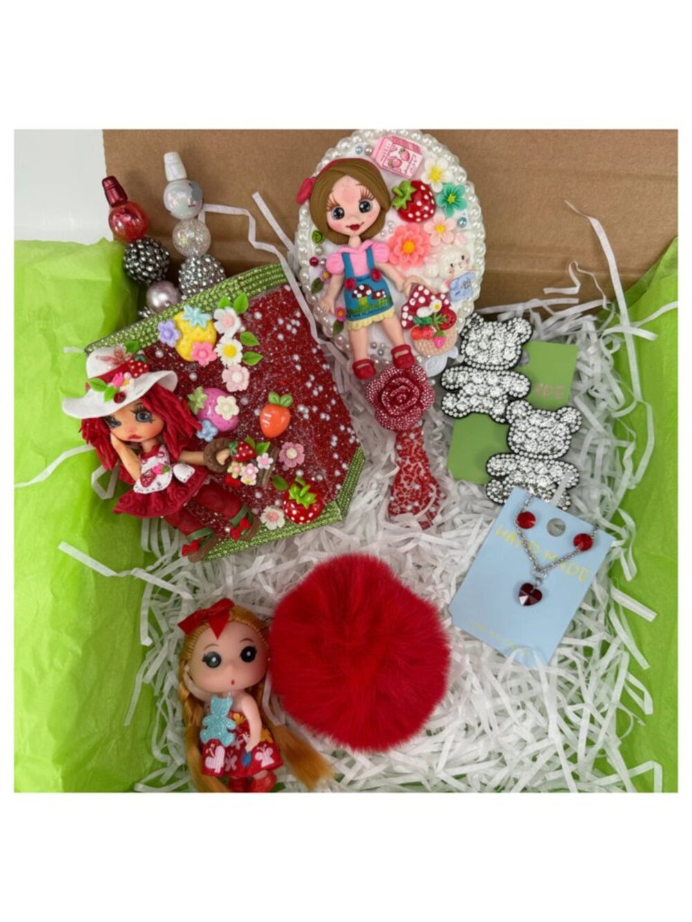 Strawberry Birthday Gift Set for Girls | Desk, Mirror & Jewelry